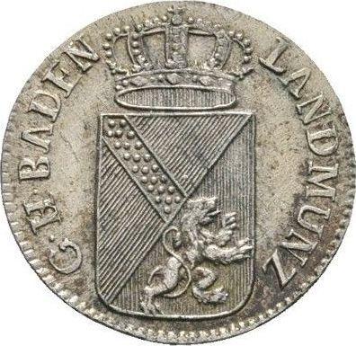 Awers monety - 3 krajcary 1812 - cena srebrnej monety - Badenia, Karol Ludwik