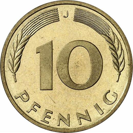 Аверс монеты - 10 пфеннигов 1987 года J - цена  монеты - Германия, ФРГ