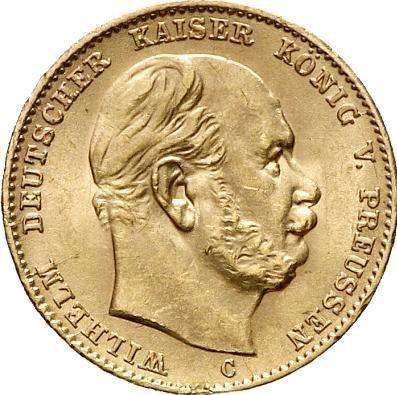Anverso 10 marcos 1873 C "Prusia" - valor de la moneda de oro - Alemania, Imperio alemán
