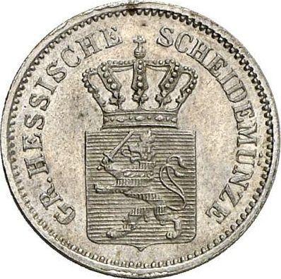 Аверс монеты - 1 крейцер 1866 года - цена серебряной монеты - Гессен-Дармштадт, Людвиг III