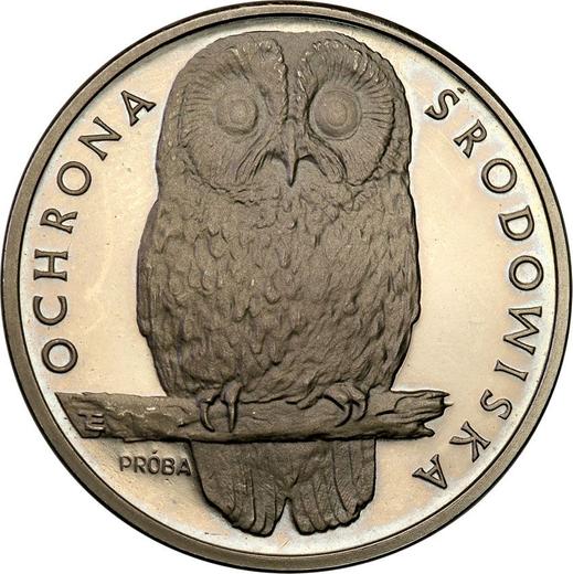 Реверс монеты - Пробные 1000 злотых 1986 года MW ET "Сова" Никель - цена  монеты - Польша, Народная Республика