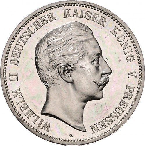 Obverse 5 Mark 1893 A "Prussia" - Silver Coin Value - Germany, German Empire