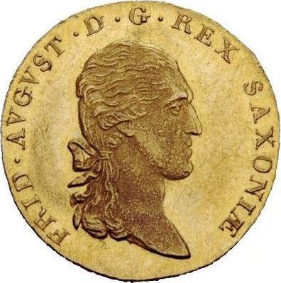 Аверс монеты - Дукат 1816 года I.G.S. - цена золотой монеты - Саксония-Альбертина, Фридрих Август I