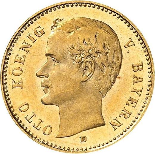 Anverso 10 marcos 1901 D "Bavaria" - valor de la moneda de oro - Alemania, Imperio alemán
