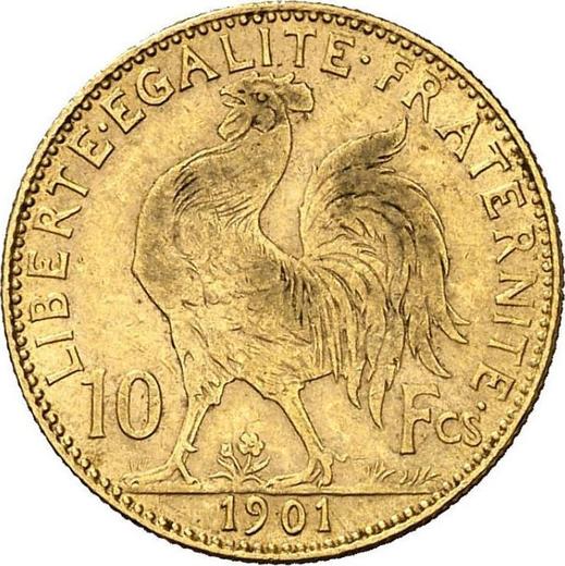 Reverse 10 Francs 1901 "Type 1899-1914" Paris - France, Third Republic