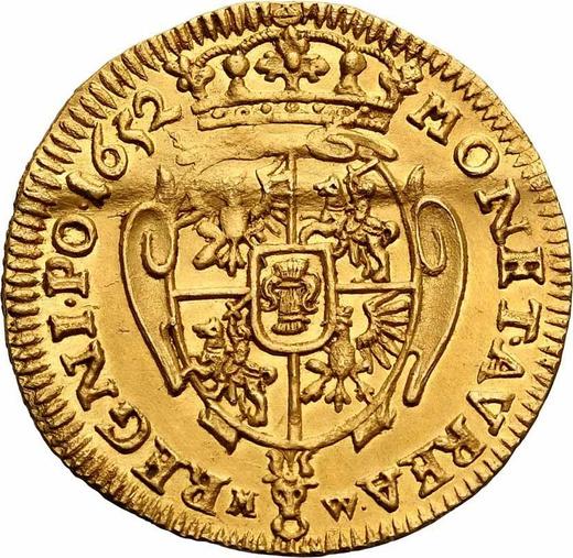 Rewers monety - Dwudukat 1652 MW "Typ 1651-1659" - cena złotej monety - Polska, Jan II Kazimierz