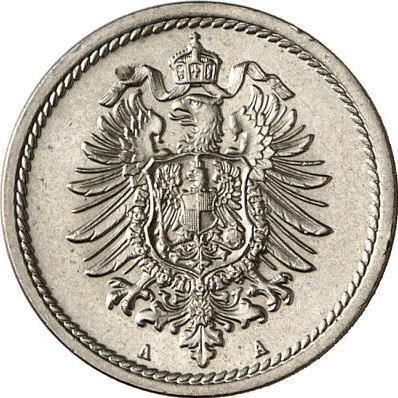 Reverso 5 Pfennige 1889 A "Tipo 1874-1889" - valor de la moneda  - Alemania, Imperio alemán