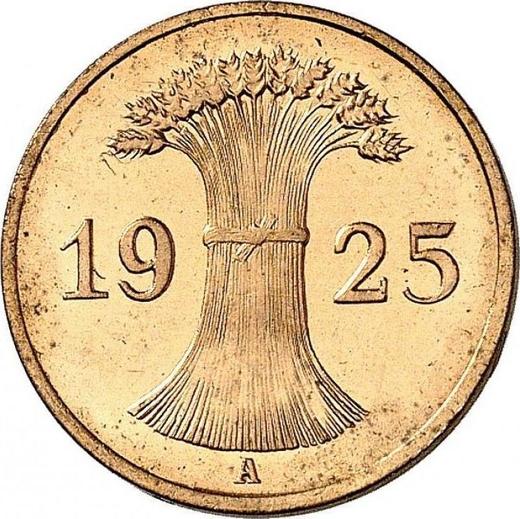 Reverso 1 Reichspfennig 1925 A - valor de la moneda  - Alemania, República de Weimar