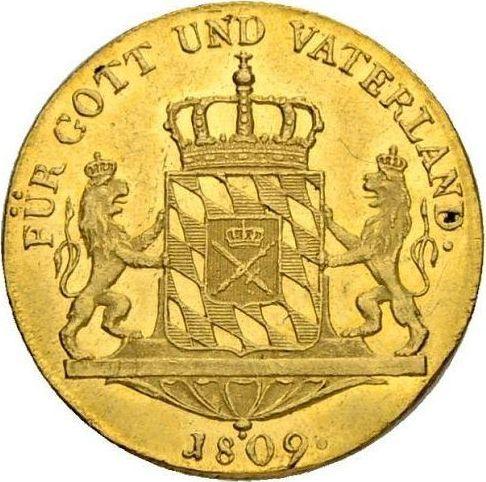 Rewers monety - Dukat 1809 - cena złotej monety - Bawaria, Maksymilian I