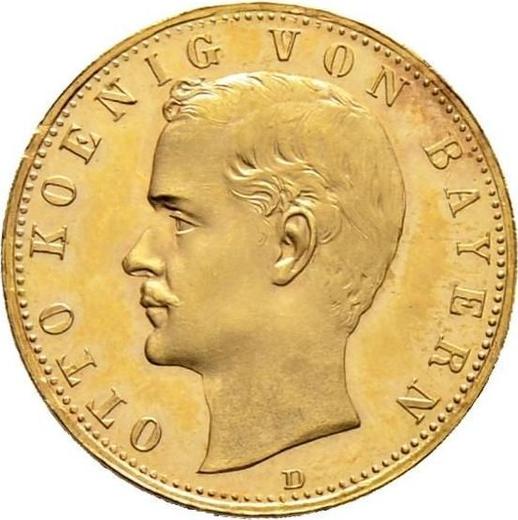 Аверс монеты - 10 марок 1900 года D "Бавария" - цена золотой монеты - Германия, Германская Империя