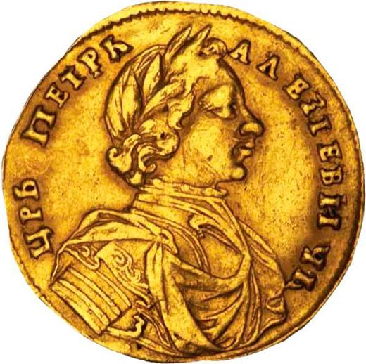 Anverso 1 chervonetz (10 rublos) 1714 3 - valor de la moneda de oro - Rusia, Pedro I