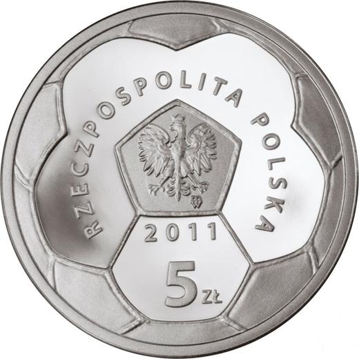 Аверс монеты - 5 злотых 2011 года MW GP "Полония Варшава" - цена серебряной монеты - Польша, III Республика после деноминации