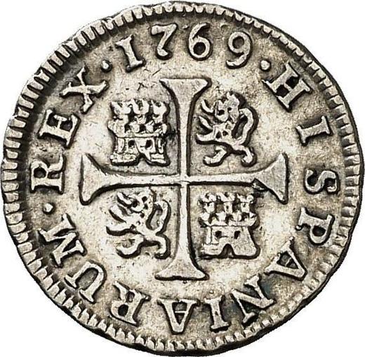 Rewers monety - 1/2 reala 1769 M PJ - cena srebrnej monety - Hiszpania, Karol III