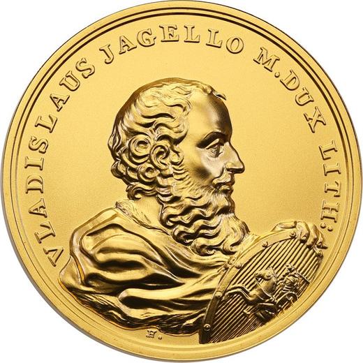 Reverso 500 eslotis 2015 MW "Vladislao II Jagellón" - valor de la moneda de oro - Polonia, República moderna