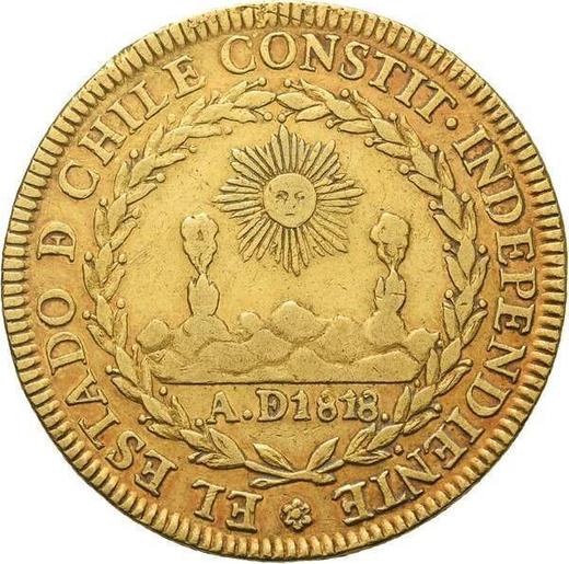Аверс монеты - 8 эскудо 1820 года So FD - цена золотой монеты - Чили, Республика