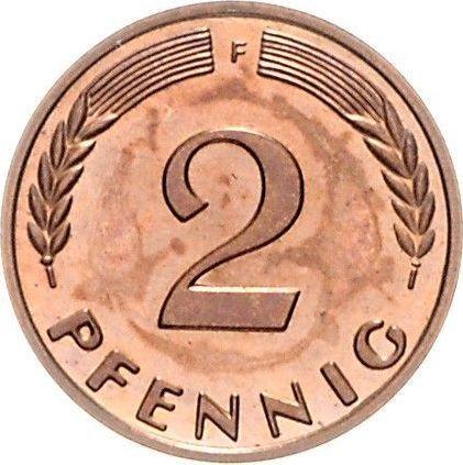Obverse 2 Pfennig 1965 F -  Coin Value - Germany, FRG