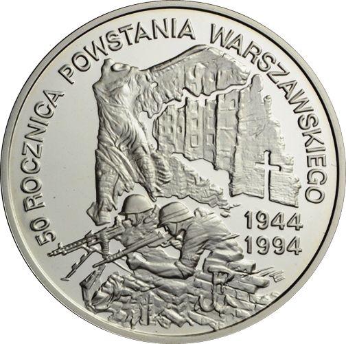 Reverso 300000 eslotis 1994 MW ET "60 aniversario del Alzamiento de Varsovia" - valor de la moneda de plata - Polonia, República moderna