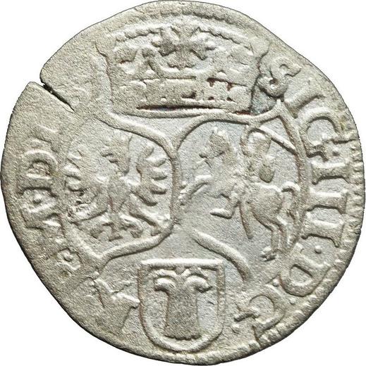 Реверс монеты - Шеляг 1589 года IF "Познаньский монетный двор" - цена серебряной монеты - Польша, Сигизмунд III Ваза