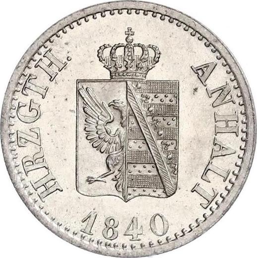 Аверс монеты - Грош 1840 года - цена серебряной монеты - Ангальт-Дессау, Леопольд Фридрих
