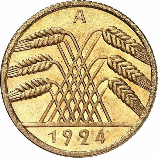 Реверс монеты - 10 рентенпфеннигов 1924 года A - цена  монеты - Германия, Bеймарская республика