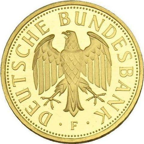 Реверс монеты - 1 марка 2001 года F "Прощальная марка" - цена золотой монеты - Германия, ФРГ