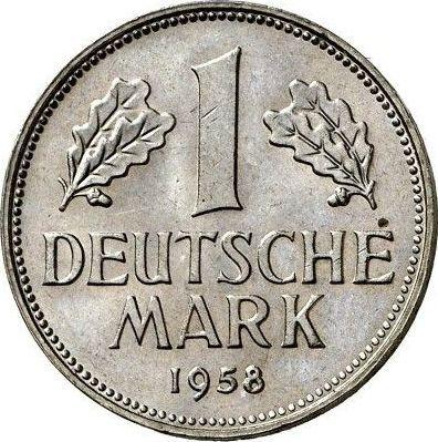 Anverso 1 marco 1958 G - valor de la moneda  - Alemania, RFA