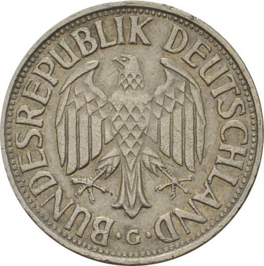 Rewers monety - 1 marka 1970 G - cena  monety - Niemcy, RFN