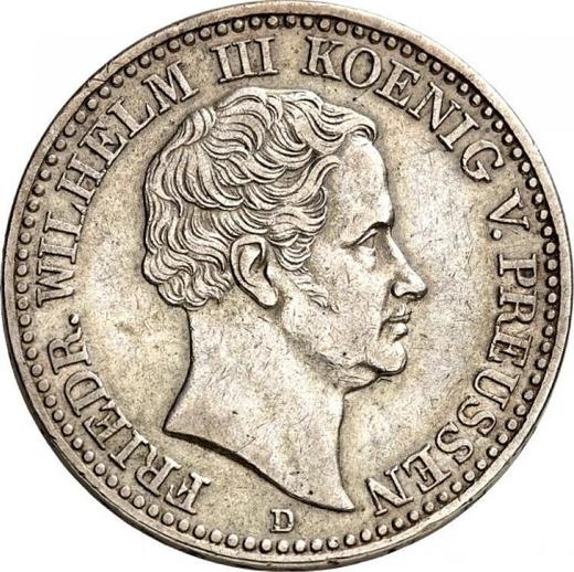 Awers monety - Talar 1829 D - cena srebrnej monety - Prusy, Fryderyk Wilhelm III