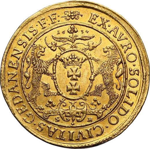 Реверс монеты - Донатив 3 дуката 1634 года GR "Гданьск" - цена золотой монеты - Польша, Владислав IV