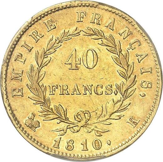 Rewers monety - 40 franków 1810 K "Typ 1809-1813" Bordeaux - Francja, Napoleon I