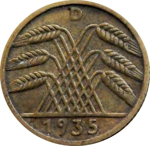 Reverse 5 Reichspfennig 1935 D -  Coin Value - Germany, Weimar Republic