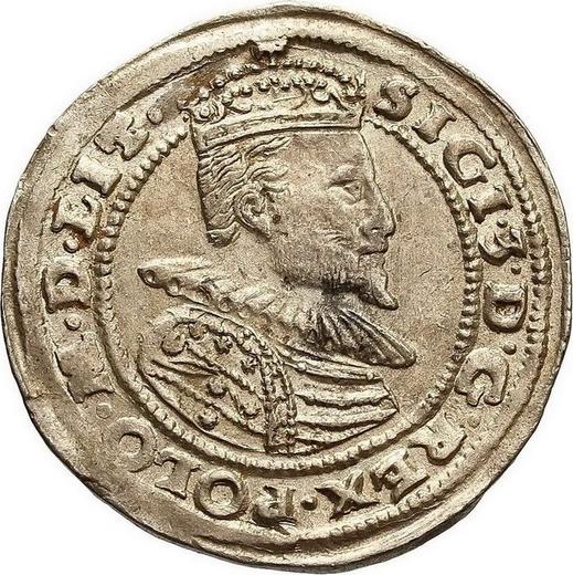 Аверс монеты - Шестак (6 грошей) 1596 года IF "Тип 1595-1596" - цена серебряной монеты - Польша, Сигизмунд III Ваза