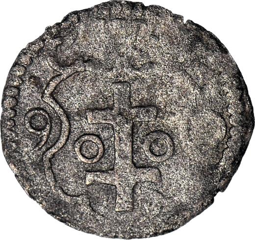 Реверс монеты - Денарий 1590 года CWF "Тип 1588-1612" - цена серебряной монеты - Польша, Сигизмунд III Ваза