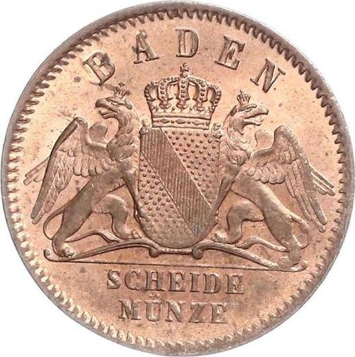 Anverso Medio kreuzer 1859 - valor de la moneda  - Baden, Federico I