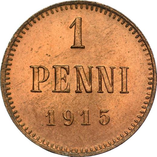 Rewers monety - 1 penni 1915 - cena  monety - Finlandia, Wielkie Księstwo