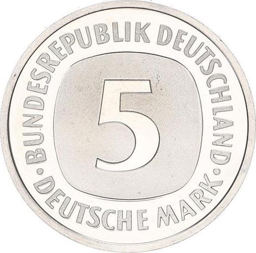 Anverso 5 marcos 1993 G - valor de la moneda  - Alemania, RFA
