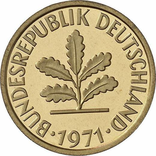 Reverso 5 Pfennige 1971 J - valor de la moneda  - Alemania, RFA