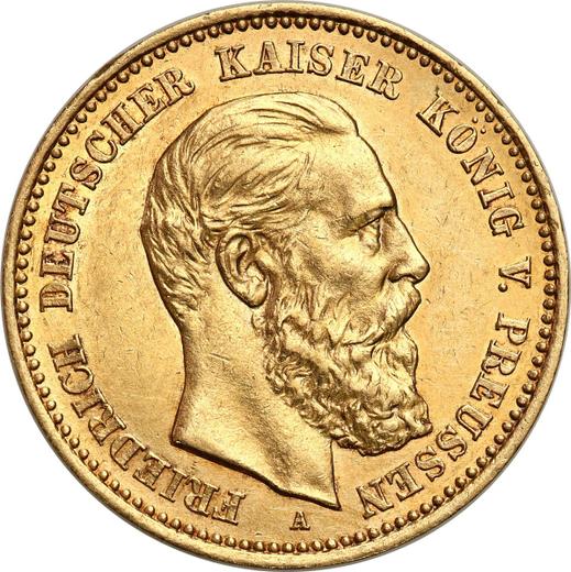 Anverso 10 marcos 1888 A "Prusia" - valor de la moneda de oro - Alemania, Imperio alemán