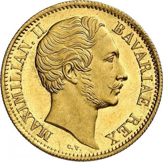Awers monety - Dukat MDCCCLI (1851) - cena złotej monety - Bawaria, Maksymilian II