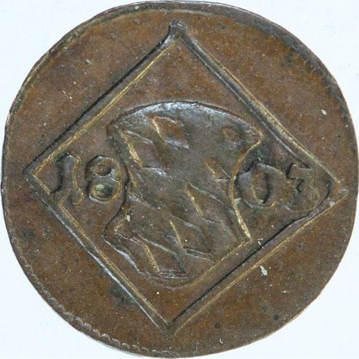 Awers monety - 1 halerz 1803 - cena  monety - Bawaria, Maksymilian I