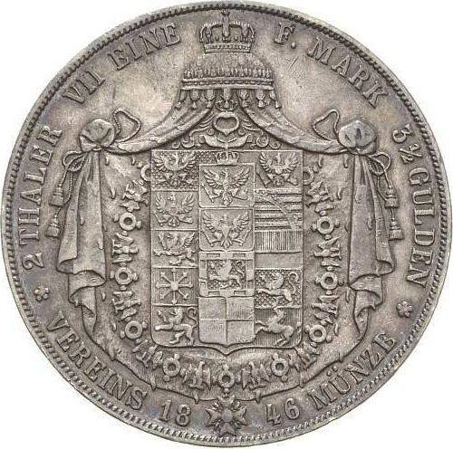 Reverso 2 táleros 1846 A - valor de la moneda de plata - Prusia, Federico Guillermo IV