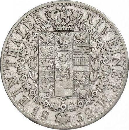 Rewers monety - Talar 1832 D - cena srebrnej monety - Prusy, Fryderyk Wilhelm III