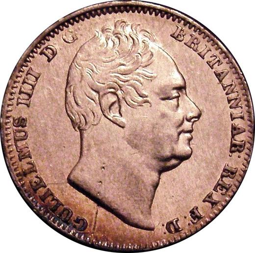 Awers monety - 4 pensy 1833 "Maundy" - cena srebrnej monety - Wielka Brytania, Wilhelm IV