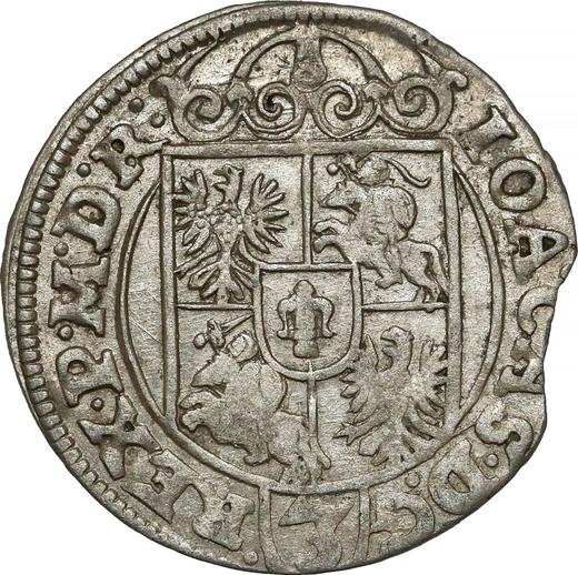 Реверс монеты - Полторак 1658 года "Надпись "24"" - цена серебряной монеты - Польша, Ян II Казимир