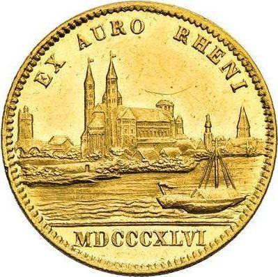 Rewers monety - Dukat MDCCCXLVI (1846) - cena złotej monety - Bawaria, Ludwik I