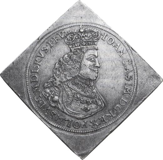 Avers Taler 1651 WVE "Elbing" Klippe - Silbermünze Wert - Polen, Johann II Kasimir