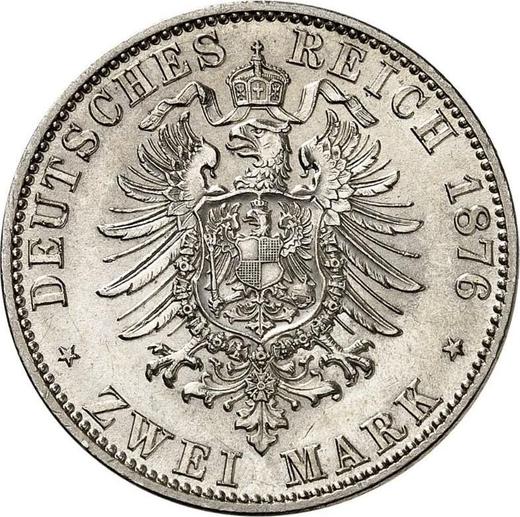 Реверс монеты - 2 марки 1876 года C "Пруссия" - цена серебряной монеты - Германия, Германская Империя