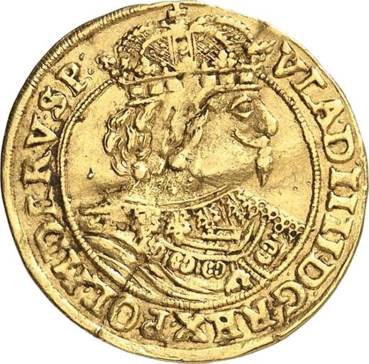 Аверс монеты - Дукат 1643 года GR "Торунь" - цена золотой монеты - Польша, Владислав IV