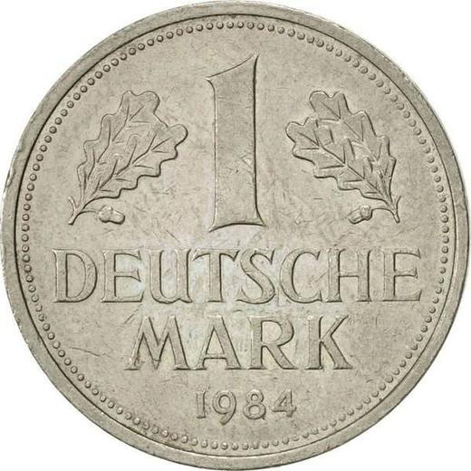 Anverso 1 marco 1984 J - valor de la moneda  - Alemania, RFA