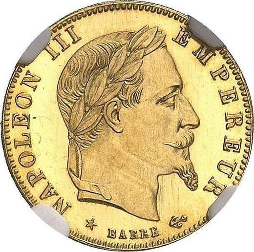 Obverse 5 Francs 1868 A "Type 1862-1869" Paris One-sided strike - France, Napoleon III